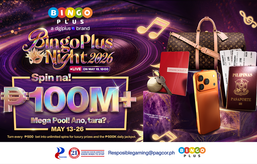 Spin, win, and celebrate big at BingoPlus Night 2026 with over ₱100M in Mega Pool prizes