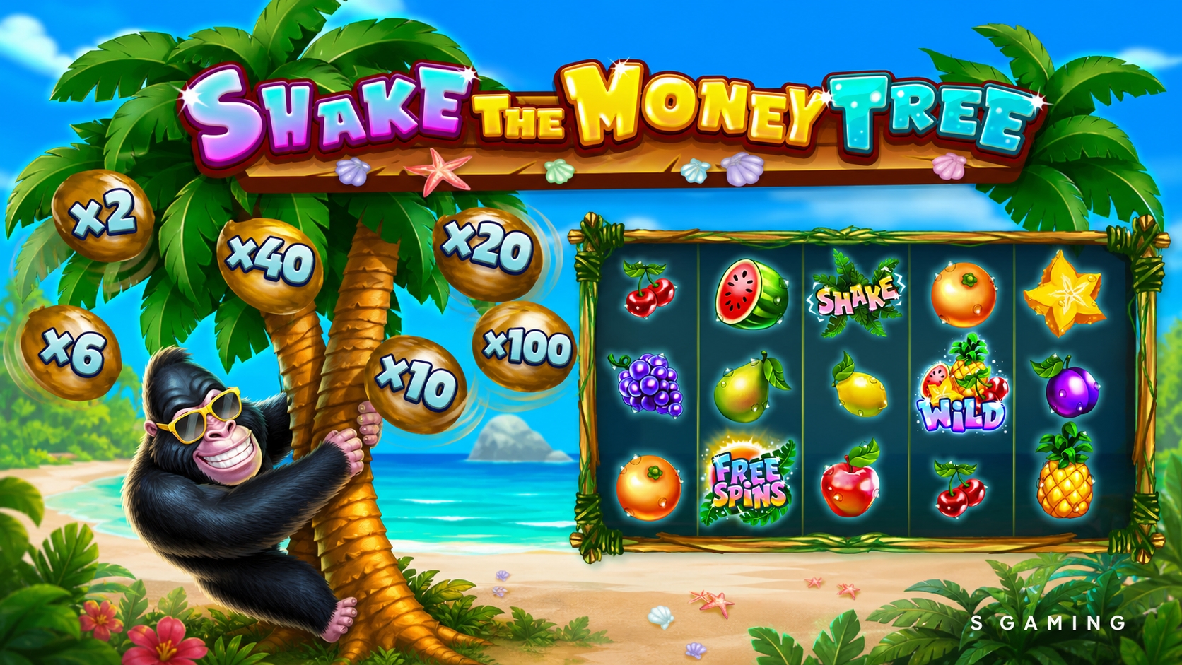 Shake The Money Tree SGaming Review: Three Symbols Wake the Gorilla