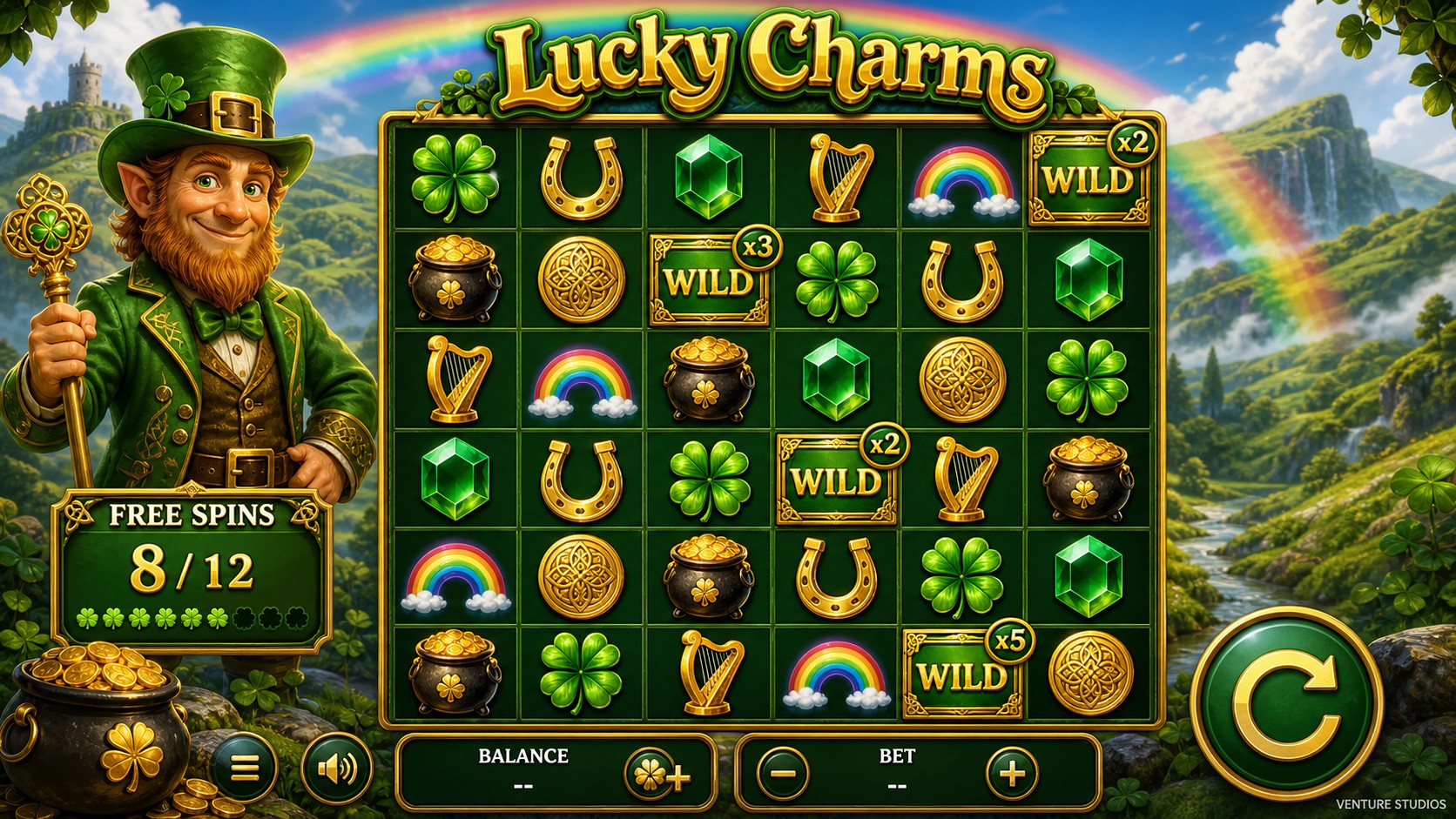 Lucky Charms Review: A 6×6 Irish Grid Where Sticky Wilds Do the Heavy Work