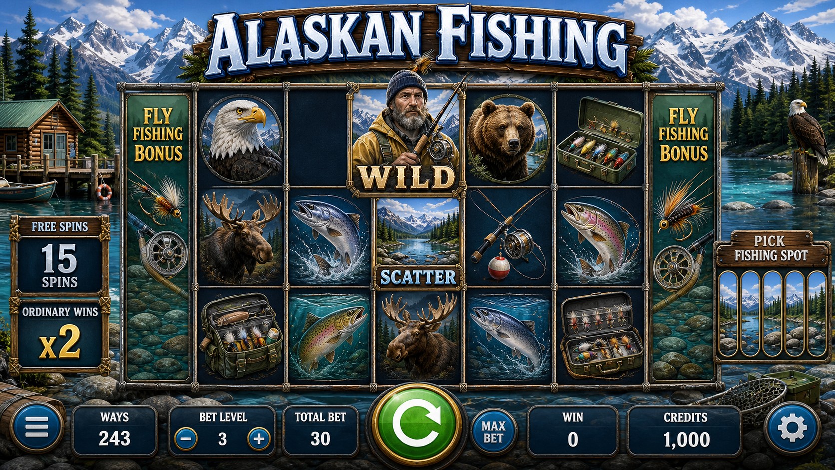 Alaskan Fishing Review: Two Bonus Routes Hidden Behind a Quiet 243-Ways Grid